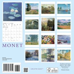 Claude Monet 16個月 2025月曆